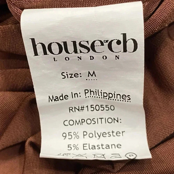 NWOT House‎ of CB London Sexy Letitia Cocoa Swirl Mini Dress Size Medium - Picture 7 of 12